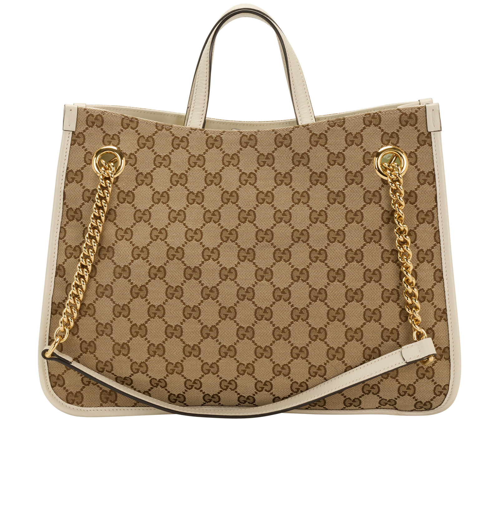 Horsebit 1955 Tote, &pound;750, Handbags, Beige/Cream, Canvas/Leather, Back view